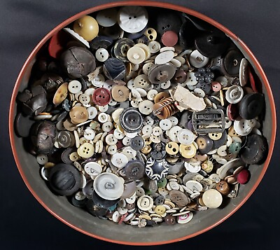 #ad Mrs Sothern Sweets Tin of Vintage or Antique Sewing Buttons $34.99