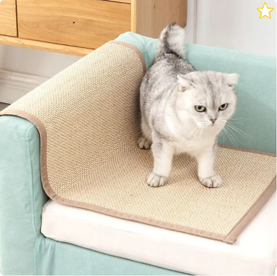 #ad Natural Bamboo Cat Scratcher Sofa Mats Board Cat Scratch for Sharpen Nails Scrap $15.90