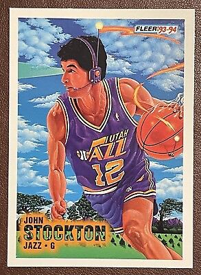 #ad John Stockton 1993 94 Fleer Pro Visions #236 Utah Jazz HOF $1.95