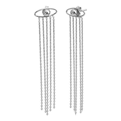 #ad Sterling Silver Eye Design Earrings Long Crying Eyes Unique Stud Earrings E72 $26.99