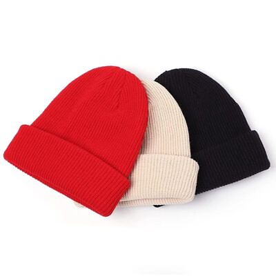 #ad Solid Cute Beanies Winter Knitted Hats Autumn Beanie Caps Warmer Casual Bonnet $11.42