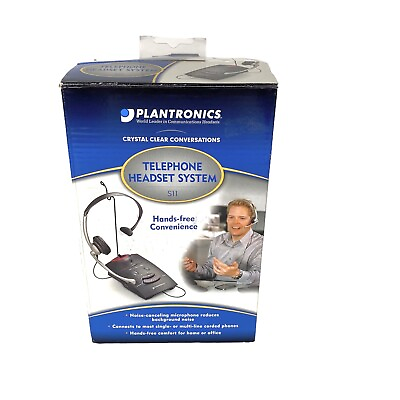 #ad Plantronics Telephone Over the Ear Headset System S11 Complete Used $21.00