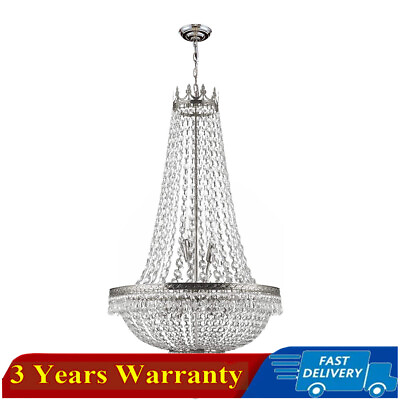 #ad French Empire Crystal Chandelier Lighting 9 Lights Ceiling Light Pendant Lamp $133.00
