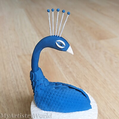 #ad Edible 3D fondant gum paste Peacock cake topper. Tail is not included $45.00