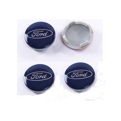#ad 4PCS 54mm Blue Car Wheel Center Caps Wheel Rim Emblems Hubcaps Cover for Ford $11.99