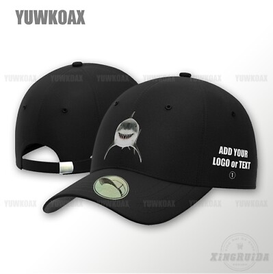 #ad Shark Print Unisex Baseball Cap Dad Hat Golf Hats for Men Adjustable Caps $16.62