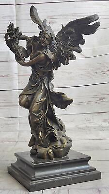 #ad Mythical Greek Winged Goddess Ceres Angel Mythology Harvest Bronze Sculpture Art $149.50