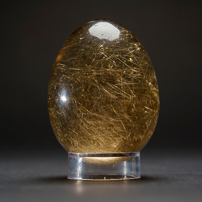 #ad Genuine Polished Rutile Smoky Quartz Egg from Brazil 221.9 grams $1400.00