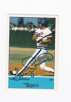 #ad LARRY PARRISH Signed 1984 Jarvis Press Texas Rangers card Autographed $6.00