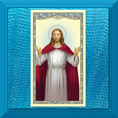 #ad Lords Prayer Our Father Who Art In Heaven Catholic Holy Card Blessing Christ $0.99