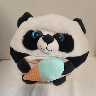 #ad HUG FUN Round Animal 9quot; Panda Plush Stuffed with Ice Cream Cone Hard Eyes $8.98