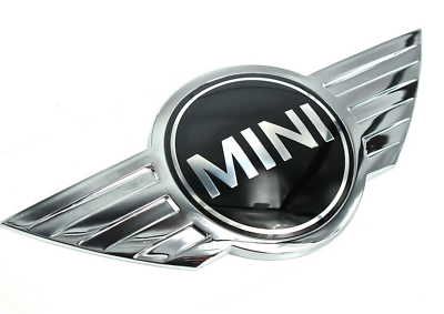 Black MINI Cooper CLUBMAN S FRONT HOOD Emblem Badge stickers R50 R52 Gift $16.49