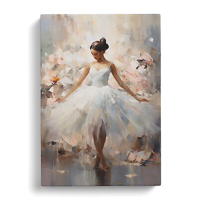 #ad Ballet Dancer Informel Canvas Wall Art Print Framed Picture Decor Living Room GBP 24.95