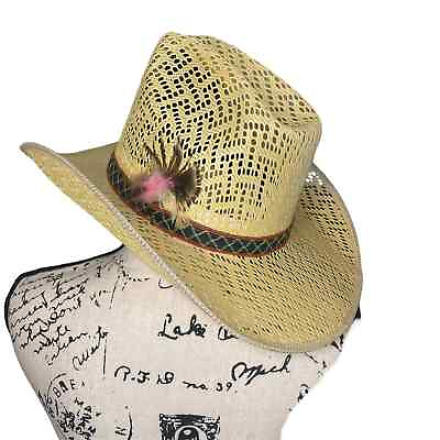 #ad Je Sal Straw Cowboy Cowgirl Hat Sombrero Linea De Exportacion Western Hat $35.00