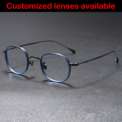 #ad 46mm Titanium Glasses Frame Women Men Retro Eyeglasses Frames RX 137 Demo Lens $43.19