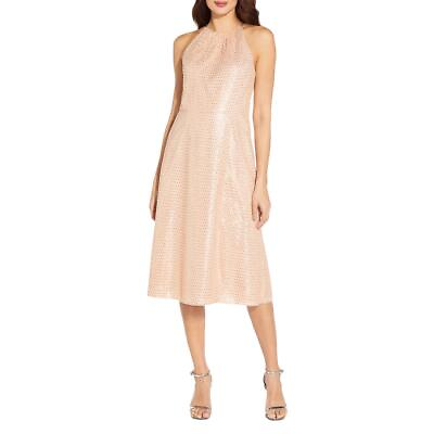 #ad Aidan by Aidan Mattox Womens Halter Sequined Cocktail and Party Dress BHFO 4315 $11.99