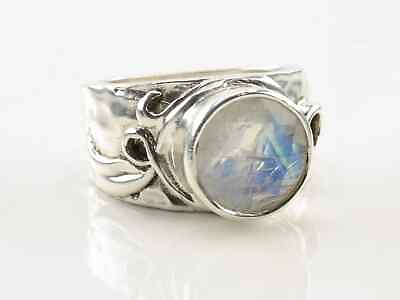 #ad Vintage Designer Silver Ring Moonstone Sterling Size 7 1 4 $89.06