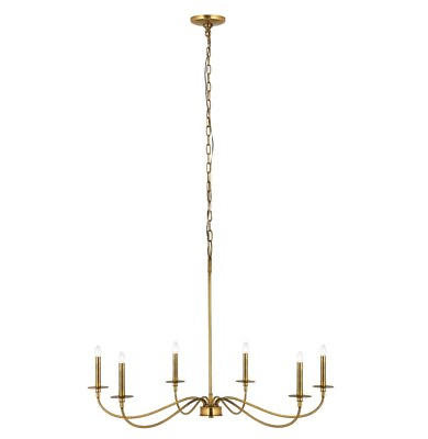 #ad 6 Light Chandelier in Restoration Style 42 Inches Wide by 29 Inches $456.95