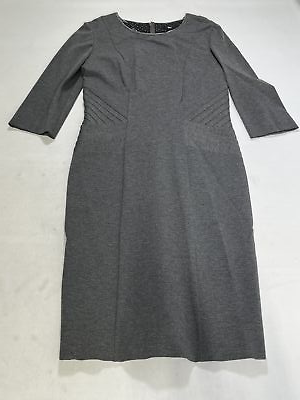 #ad Womens BOSS Hugo Boss Gray 3 4 Sleeve Dress Size 4 NEW $149.99