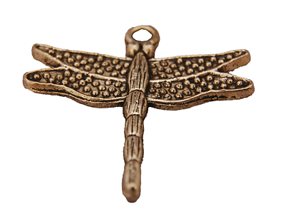 #ad Dragonfly #4 Charm Tibetan Silver J1357 $6.49