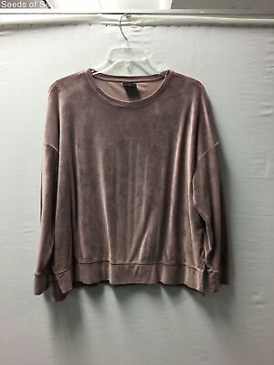 #ad 32 Degrees Purple Round Neck Long Sleeve Pullover Sweater Womens XXL $18.88