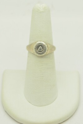 #ad Sterling Silver Pyramid Engraving Ring 6.50 #FMU233 $22.80