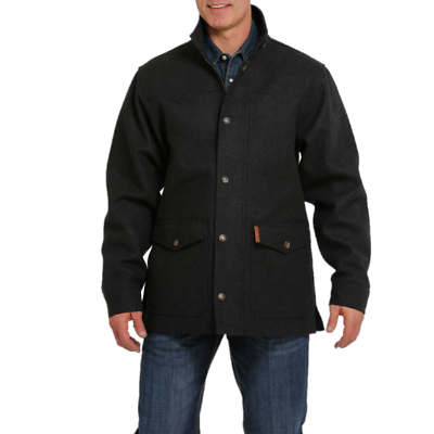 #ad Cinch® Men#x27;s Charcoal Wooly Ranch Coat MWJ1571001 $109.97