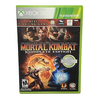 #ad Mortal Kombat Komplete Edition Microsoft Xbox 360 2012 Platinum Hits $20.89