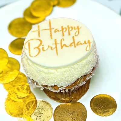 #ad Happy Birthday Script Cookie Cupcake Stencil AU $4.67