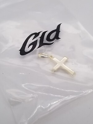 #ad GLD Shop Micro Simple Cross Pendant in Yellow Gold Tone $36.05