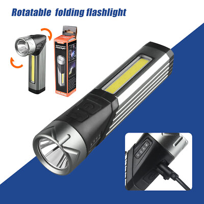 #ad 990000LM Rechargeable LED COB Work Light Mechanic Flashlight Lamp Magnetic Base $13.99