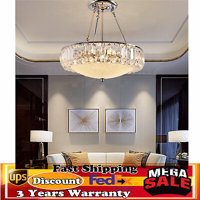 #ad Luxury K9 Crystal Contemporary Pendant Light Ceiling Lamp Chandelier Lighting US $72.01