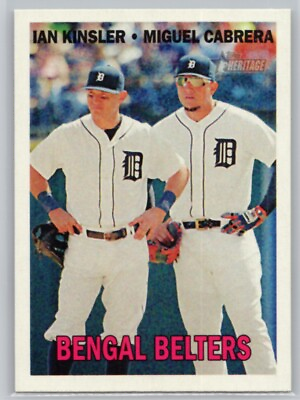 #ad 2016 TOPPS HERITAGE #216 BENGAL BELTERS IAN KINSLER MIGUEL CABRERA TIGERS $1.73