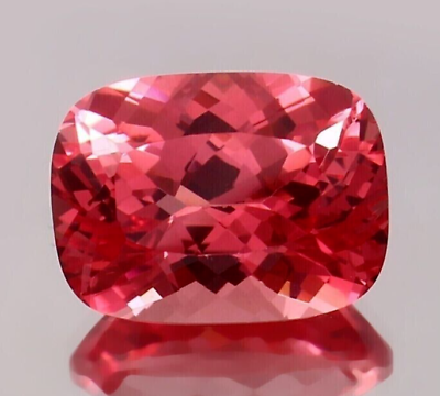 #ad 123 Ct Natural Ceylon Padparadscha Sapphire Loose Cushion Gemstone GIE Certified $340.99