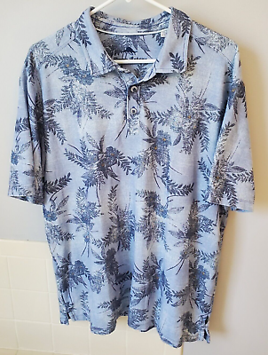 #ad Vintage Tommy Bahama Men’s XL Hawaiian Tropical Palm Tree 1 4 Button Down $17.97