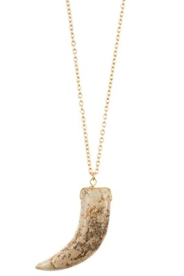 #ad New Jasper Single Horn Pendant Necklace $18.00