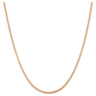 #ad 14k Rose Gold Plated Over 925 Sterling Silver Diamond Cut Snake Chain Italian $28.68