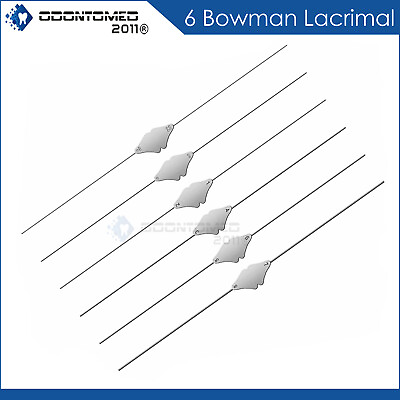 #ad Bowman Lacrimal Probe 6quot; Surgical ENT 0000 000 00 0 1 2 3 4 5 67 8 Set of 6 $12.80