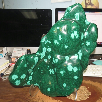 #ad HUGE Natural green glossy Malachite quartz crystal mineral specimen Healing $2124.15