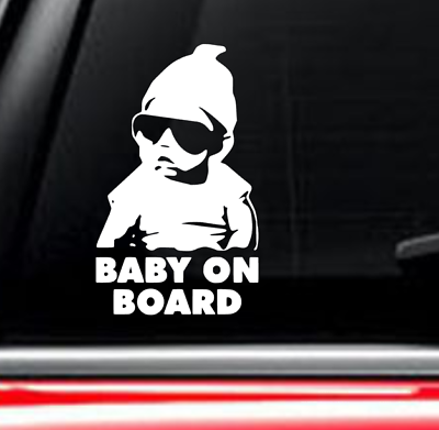 #ad BABY ON BOARD FUNNY CARLOS HANGOVER Decal Vinyl Car Window Sticker ANY SIZE $10.00