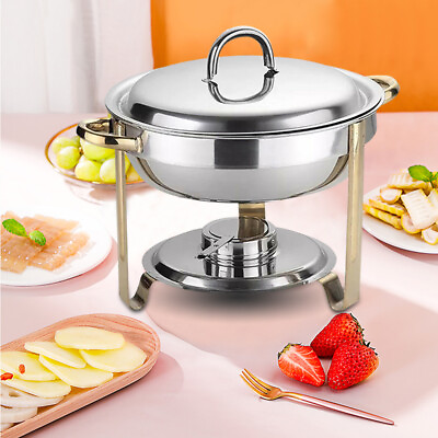 #ad CATERING STAINLESS STEEL CHAFER CHAFING DISH SETS 4 L FULL SIZE BUFFET POT $22.80