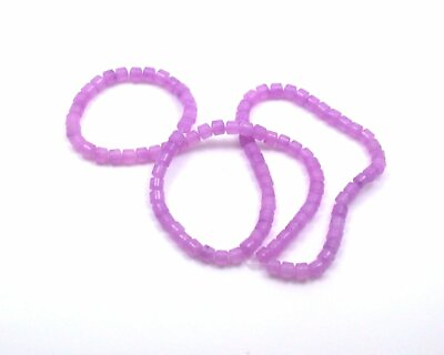 #ad 4mm Drum Gemstone Purple Jade Beads 15quot; Strand $21.86