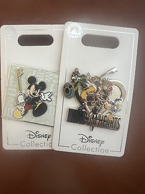 #ad Disney Parks 2 Pin Lot Kingdom Of Hearts Mickey Key Donald amp; Goofy NEW. $9.99