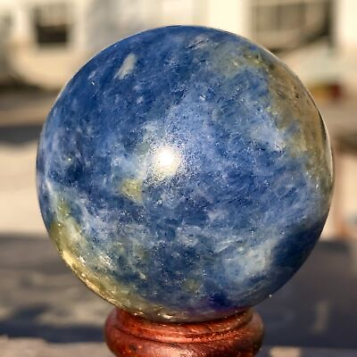 #ad 135G Rare！Natural beautiful Blue Kyanite Sphere Ball Quartz Crystal Healing $74.20