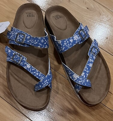 #ad Time amp; Tru Footbed Thong Women’s Sandals Size 9.5 $6.98
