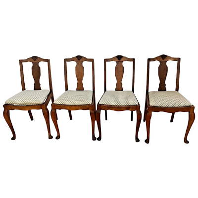 #ad Vintage Chippendale Side Chairs by Ercol of England Solid Maple set of Four $1256.50