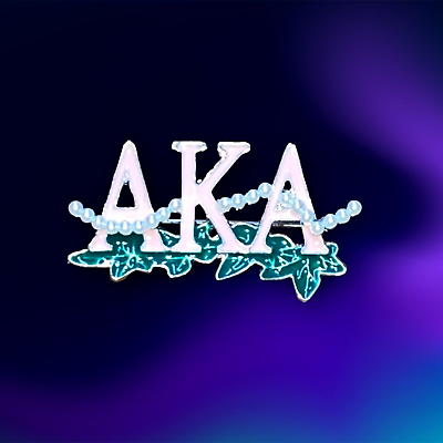 #ad AKA Alpha Kappa Alpha Sorority Pin Brooch Pink amp; Green Enamel With Pearls $15.00