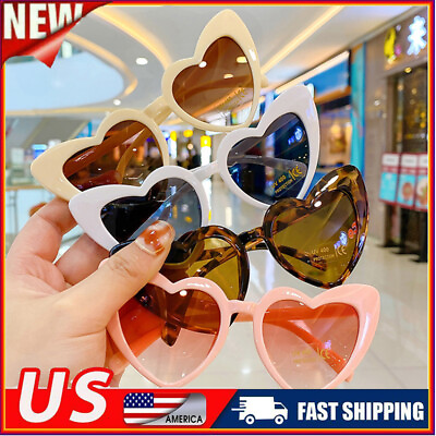#ad Kids Cute Sunglasses Heart Outdoor Children Lovely Street Shooting Sunglasses $2.49