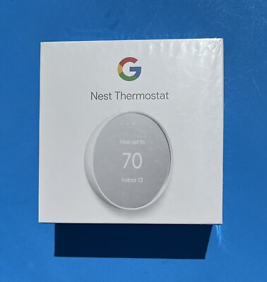 #ad Google Nest G4CVZ GA01334 US Programmable Wi Fi Smart SNOW Thermostat NEW Sealed $74.97