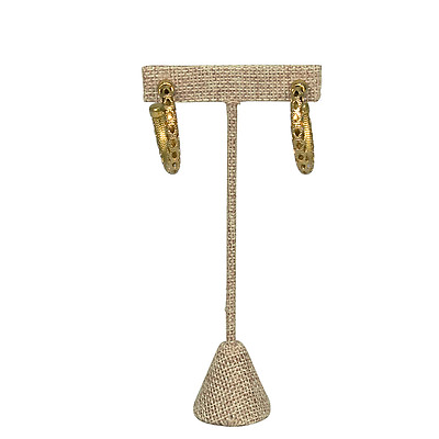 #ad Neuxi Burlap Linen T Shape Earring Jewelry Accessory Display Stand $25.94